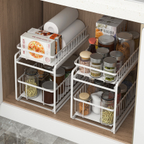 Kitchen cabinet storage sub-layer rack cabinet inner shelf pull-out cabinet door lower sink compartment storage artifact