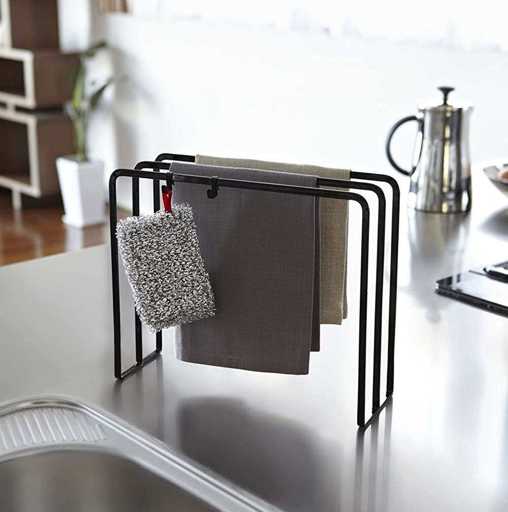 Punch-free kitchen countertop rag rack Drying towel storage rack dishwashing cloth wiping cloth cleaning cloth drain rack Storage rack