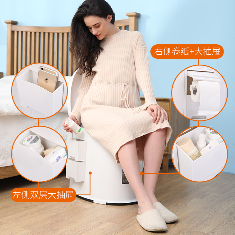 Toilet chair Elderly toilet Pregnant woman mobile toilet Portable indoor deodorant plastic simple toilet Adult