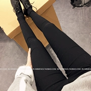 Nữ sinh viên quần legging đen mặc mùa thu đông mới size lớn cộng với nhung bó sát chân bút chì quần ấm