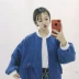 Mùa xuân và mùa thu Hàn Quốc ulzzang lỏng hoang dã phong cách Harajuku đồng phục bóng chày bf mỏng áo khoác nữ ngắn sinh viên Hàn Quốc áo nữ Áo khoác ngắn