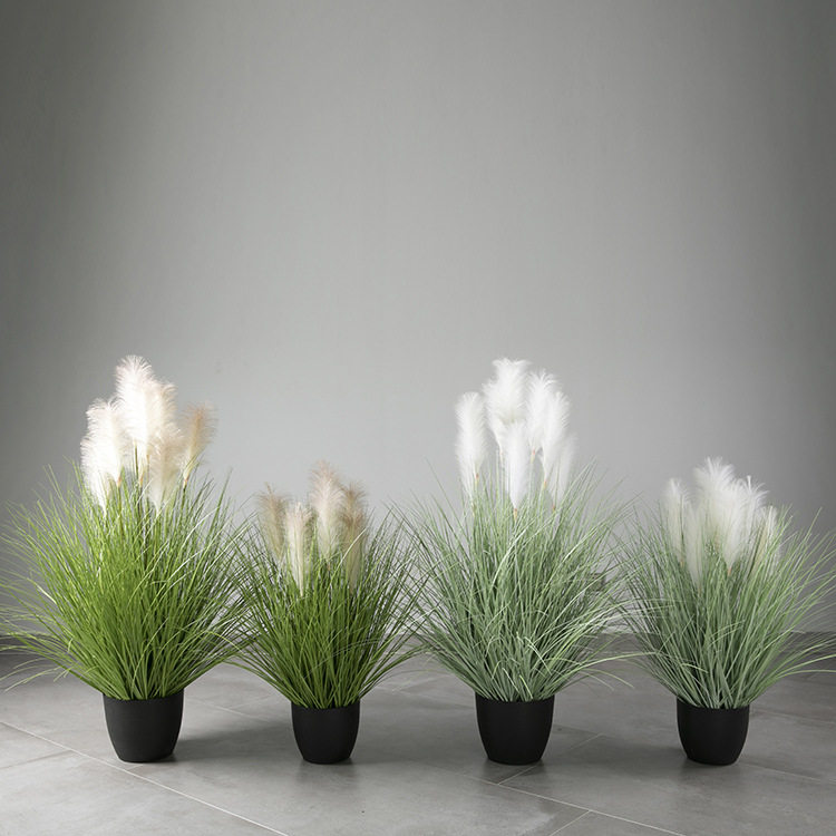 Simulation Nordic ins green plant simulation tree bonsai home decoration fake flower ornaments reed simulation plant potted