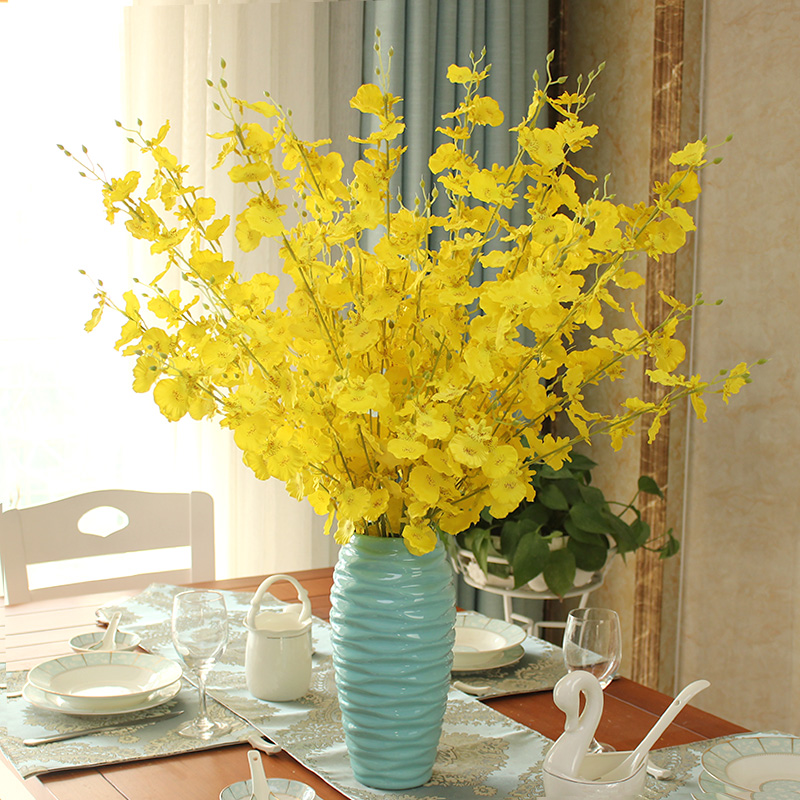 Decoration Suit Home Swing Accessories Floral Dancing Lan Flower Emulation Fake Flower Minimalist Vase Flower Arrangement Dining Table Flower Villa