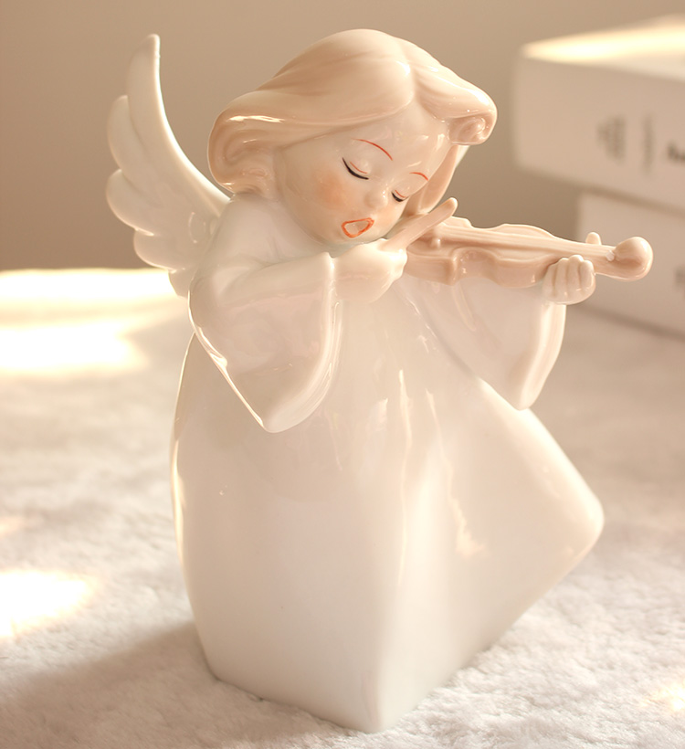 Cute Doll Swing Piece Decoration Home Furnishing Partition High Temperature Ceramic Desk room Decorative Girl