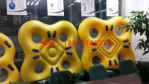 Inflatable couple 8-character paddling water ring swimming ring lifebuoy ring play water play water park equipment double circle inflatable model