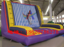 Fun sports props equipment inflatable sticky wall entertainment castle sticky jumping bed inflatable bouncing sticky wall