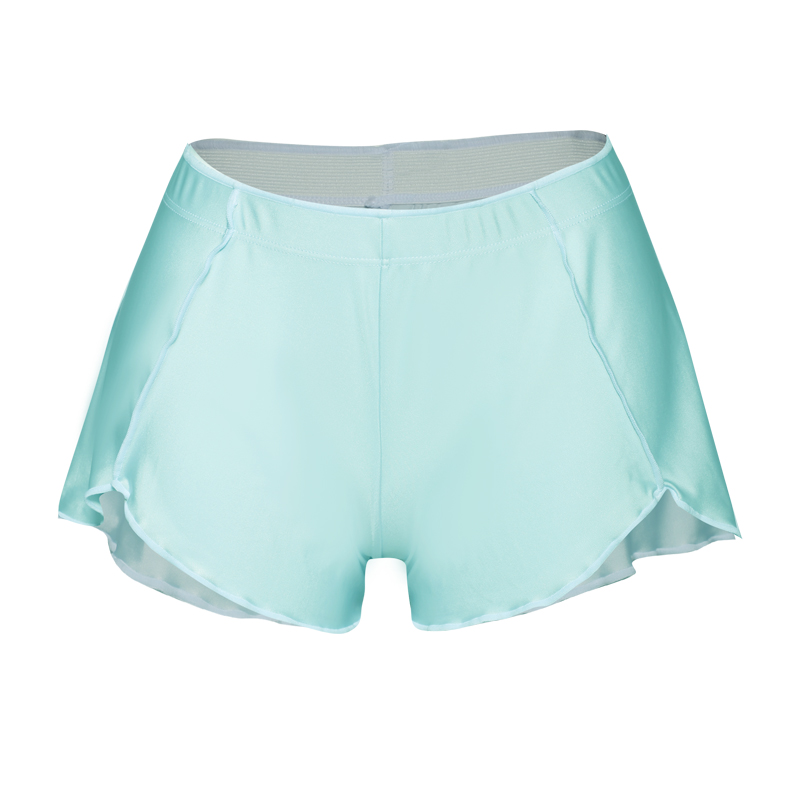 Three-point sports shorts ruffled running outside wear glossy high waist yoga fitness men's and women's same basketball shorts