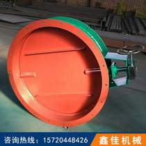 Manual round damper Round flange ventilation butterfly valve Flue pipe adjustment damper high temperature turbine louver air regulator