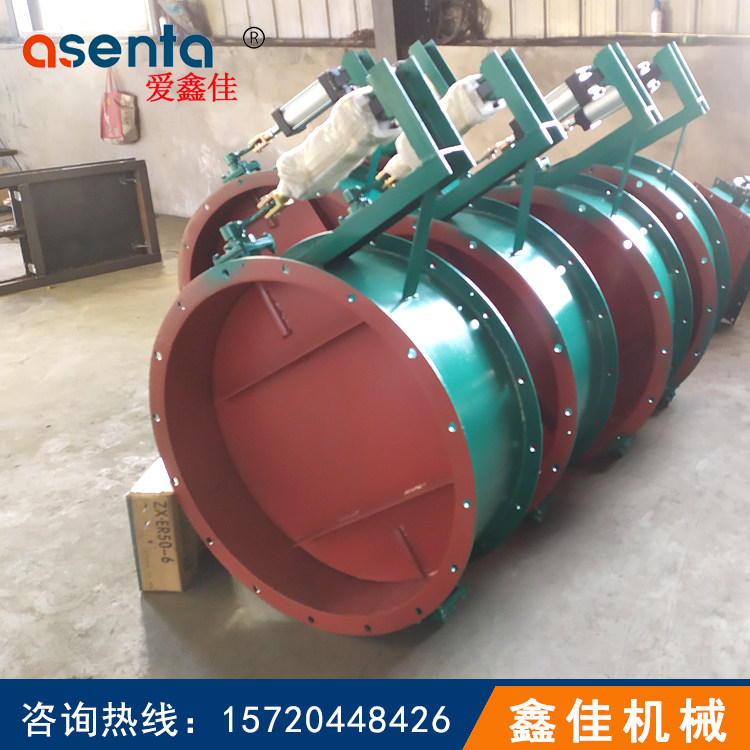 Pneumatic ventilation butterfly valve high temperature carbon steel flanged door flue gas round regulating valve DN700 flue air regulating valve