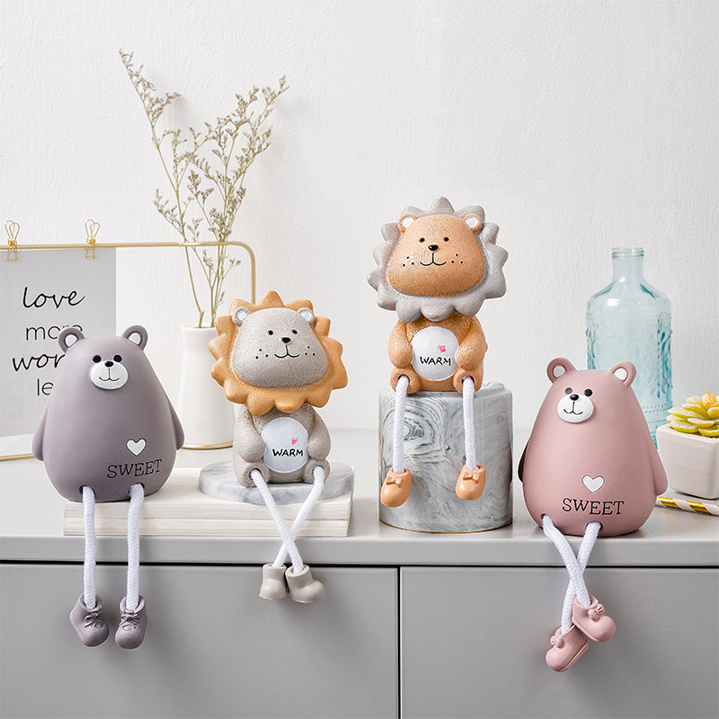 ins wind Nordic living room cuddly creative hanging foot dolls home small swing piece teen room soft decoration furnishing