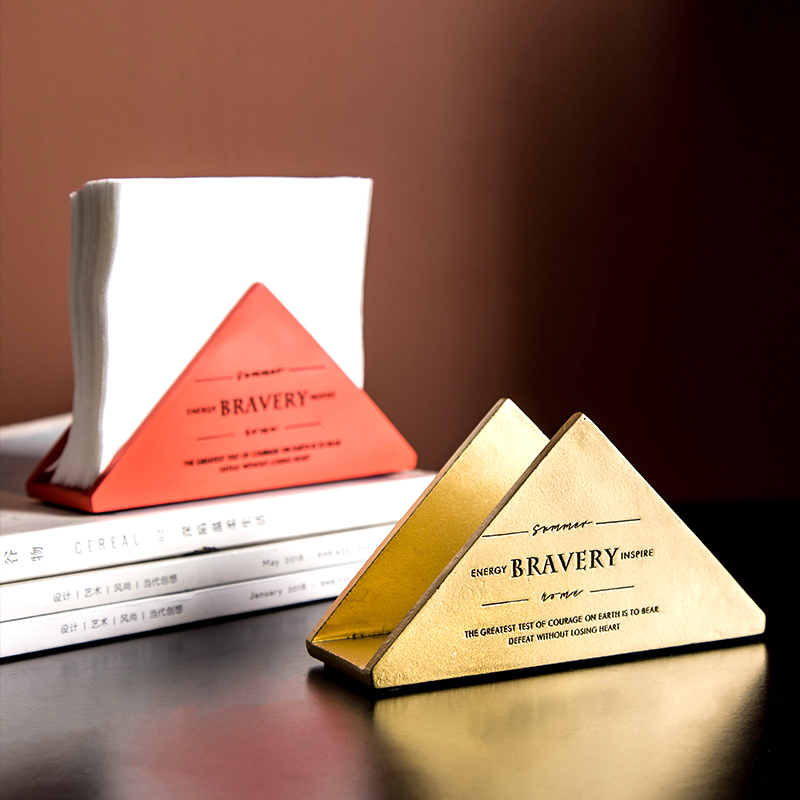 Nordic light luxury fashion stand-up tissue box seat ornament napkin box modern minimalist hotel western restaurant tissue holder