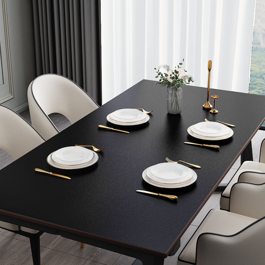 Pure colour light and luxurious leather table cushion home table cloth waterproof greaseproof and burn-free pvc Nordic tea table mat computer