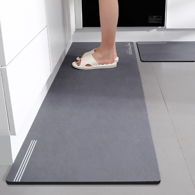 Erasable Washable Kitchen Ground Mat Suction suction Oil Dirty Foot Mat Anti-Slip Anti-Oil Waterproof Rug Home Strip Mat