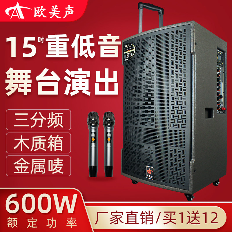 European and American 1615 1615 1612 1610 Outdoor Professional Llever Sound Performance High Power with wireless microphone speaker