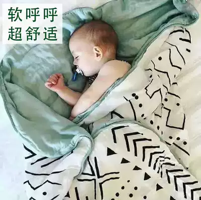 Baby bamboo fiber gauze bath towel baby Summer thin bamboo cotton wrap swaddling newborn supplies spring and autumn cover blanket