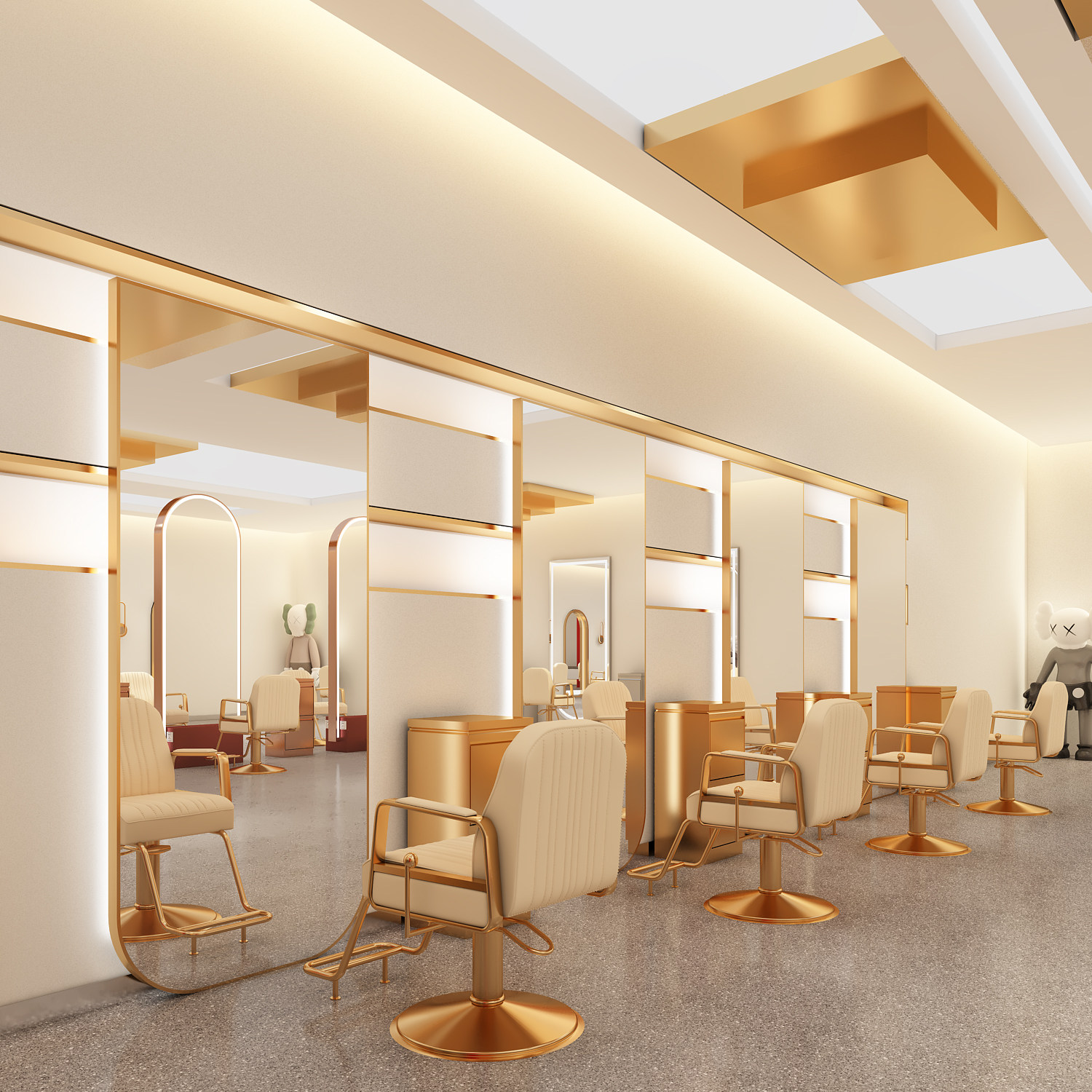 Net Red Beauty Hair Shop Mirror Desk Hairdressshop Cut Hair Mirror Hair Salon Special Single Side Hot Dye Can Hang wall Ricooned on floor mirror