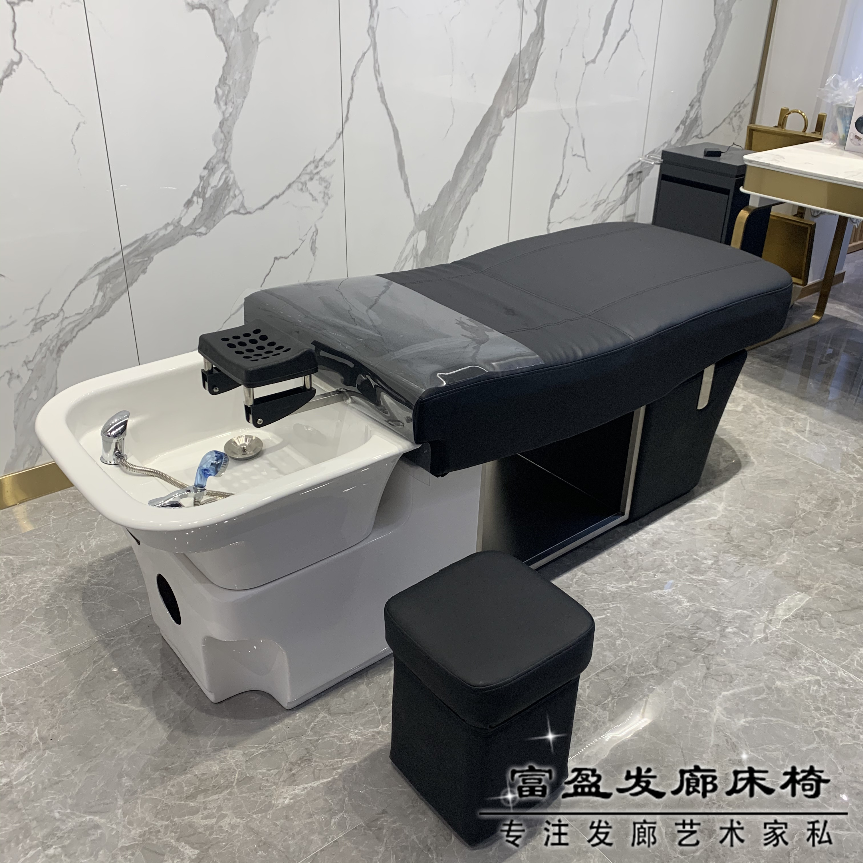 Li Kun shop high-end shampoo bed special full lying hair salon special Thai bed flushing bed ceramic basin stainless steel hairdressing bed