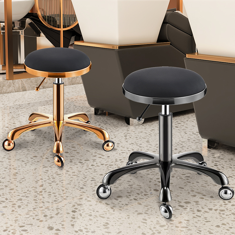 Cut Hair Large Bench Hairdresner Shop Chair Beauty Hair Shop Swivel Lifting Round Stool Beauty Shop Special Stainless Steel Hair Salon