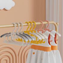 Childrens clothes hanger baby clothes drying support baby-specific retractable newborn child clothes hanger middle child and big child D