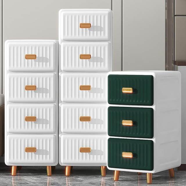 Drawer-type clip cabinet household living room plastic snack cabinet storage cabinet multi-layer finishing storage cabinet storage box box