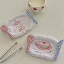 Strawberry Cake Cute Fabric Girly Heart High Value Cotton Coaster Placemat Desktop Decoration Dessert Photography Props