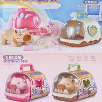 Childrens bunny plush toy girl electric simulation cat pet doll white rabbit birthday gift doll