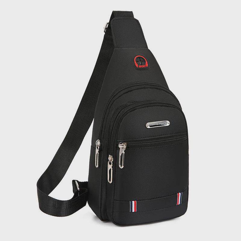 Small Backpack for Men and Women, Trendy Chest Bag, Single Shoulder Bag, Sports Crossbody Bag, Casual Crossbody Bag, Solid Color Nylon Canvas Crossbody Bag
