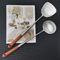 Extended rosewood handle stainless steel kitchen utensil set chef spatula spatula frying spoon kitchen utensils manufacturer new product