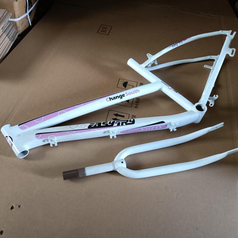 Bicycle Frame, Internal Single-Speed Transmission, 26inch Aluminum Alloy Frame with Front Fork, for DIY Assembly and Modification.