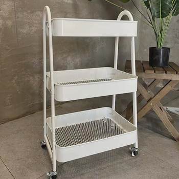 Kitchen, bathroom, bathroom, bedroom, living room storage rack, mobile floor-standing multi-layer storage rack, cart storage rack