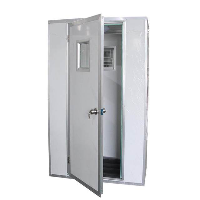 Manufacturer supplies single-person single-blown steel plate air shower room automatic door intelligent voice stainless steel air shower room