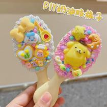 Simulated cream glue comb diy material package set air cushion comb hairpin handmade cartoon resin small accessories