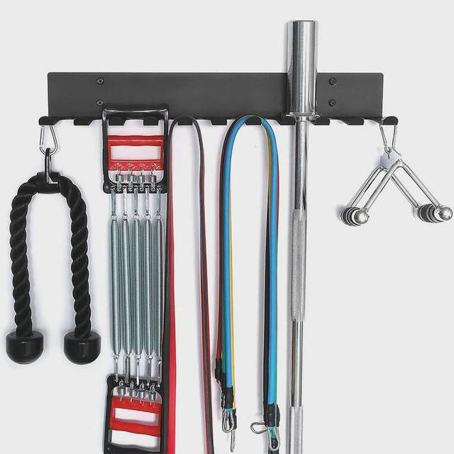 Heavy duty gym storage bracket wall-mounted fitness equipment storage rack multi-function exercise equipment organization tool