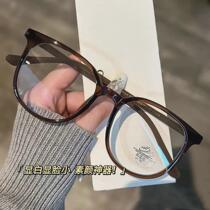Brown glasses for short-sighted women can be equipped with astigmatism plain makeup slimming large frames online glasses anti-blue light eye frames