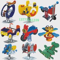Kindergarten outdoor rocking music PE leaf spring rocking horse childrens indoor and outdoor toys community park playground Trojan horse