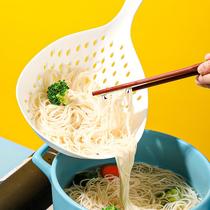 Kitchen household colander small draining oil filter spoon square slag net fishing slag spoon seafood shovel leaking shovel