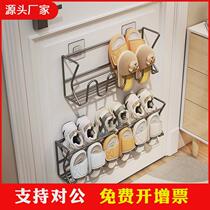 No punching door rear storage shoe rack doorway home indoor bathroom slipper rack wall hanging simple shoe rack