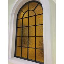 American retro iron false windows indoor loft decoration fixed entrance Changhong glass partition arched window customization
