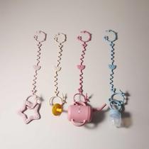 Baby full silicone pacifier bottle small toy anti-lost rope baby stroller lanyard bottle anti-drop chain lanyard