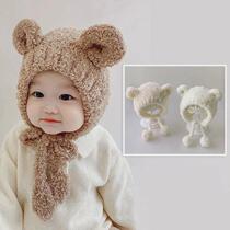 Cartoon Baby Plush Hat Winter Warm Infant Beanie Cap with Ea