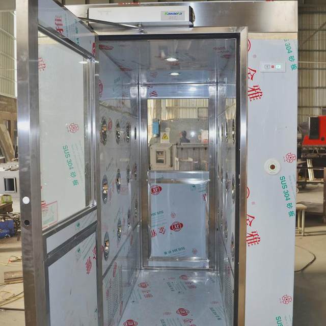 Stainless steel air shower room single person single blow double double purification workshop air shower room electronic interlocking air shower room