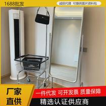 Lazy Space Internet celebrity ins storage rack household floor-standing shopping cart hanger Nordic removable bedroom coat rack