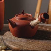 Chaozhou red clay wind stove teapot outdoor tea making household ceramic pot winter open fire charcoal stove package