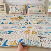 Latex ice silk mat three-piece set summer double air-conditioned soft mat washable student dormitory single sheet mat