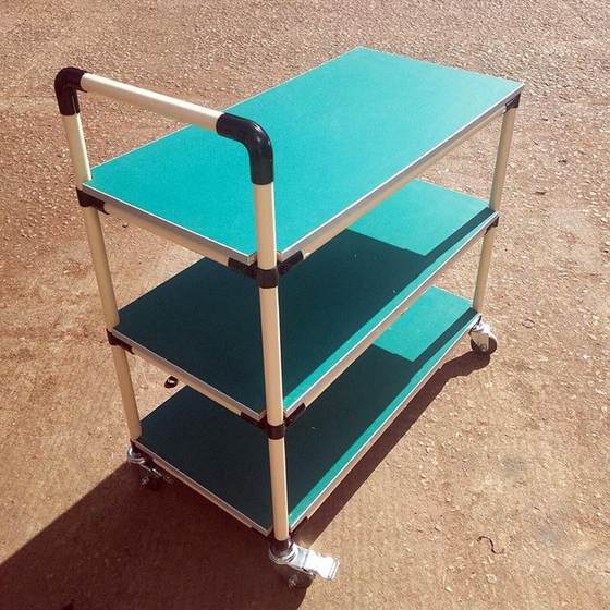 储物架车精益管物料架防静电周转手推车间物料货架可移动周转车