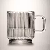 Стеклянная прозрачная чайная чашка для домашнего использования, креативный бокал, простой и элегантный дизайн, увеличенная толщина