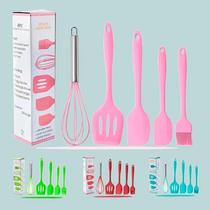 Silicone kitchenware baking tools egg beater scraper steak frying spatula popular five-piece set baking and cooking