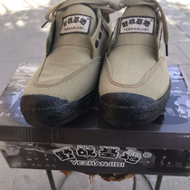Field base field base training shoes breathable non-slip low-top canvas breathable anti-odor construction site wear-resistant