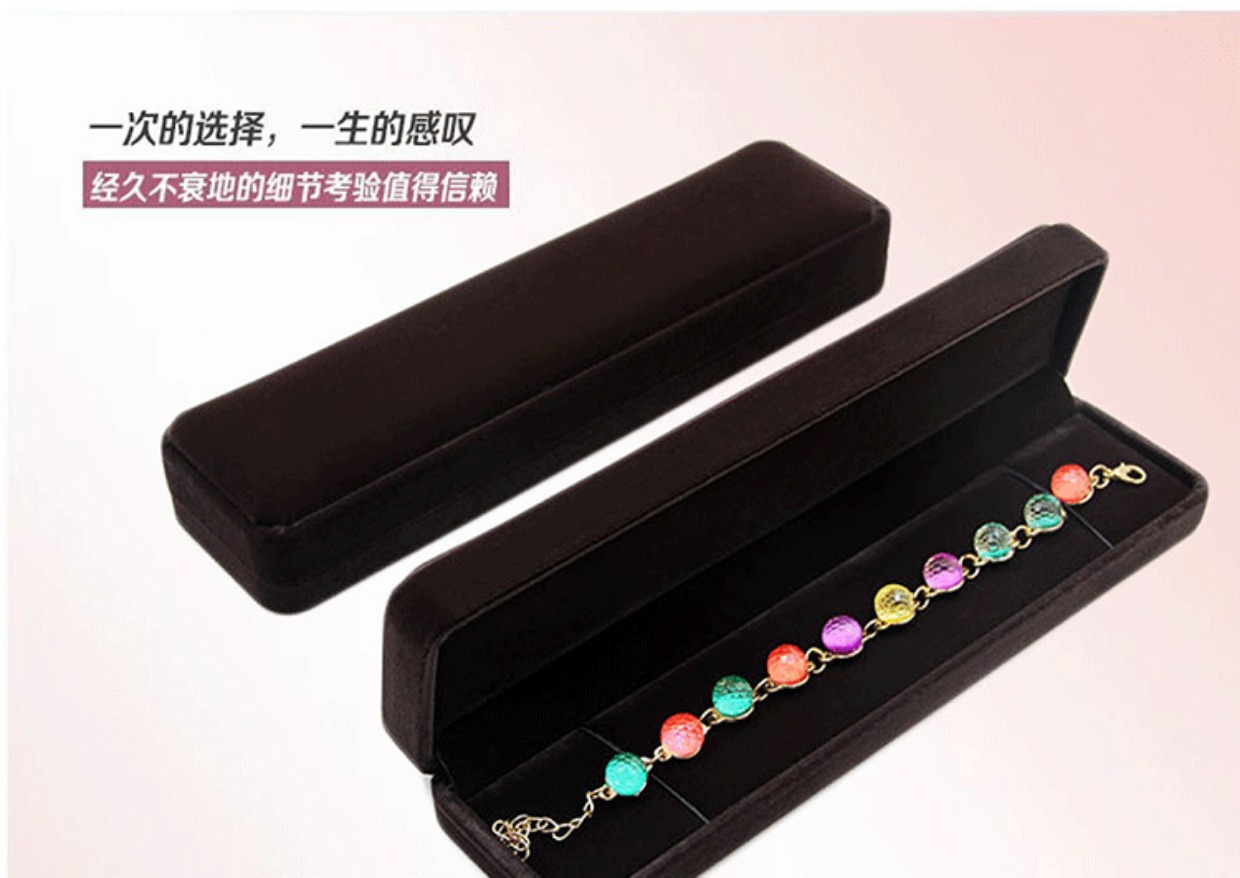 Cao cấp màu hồng flannel hộp đồ trang sức ngọc trai vòng đeo tay vòng chân vòng chân hộp hộp trang sức - Vòng chân lắc chân nữ
