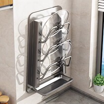 Japan Seiko cover rack wall-mounted perforated kitchen shelve with kitchenette cutting board placement frame multifunctional chopping frame